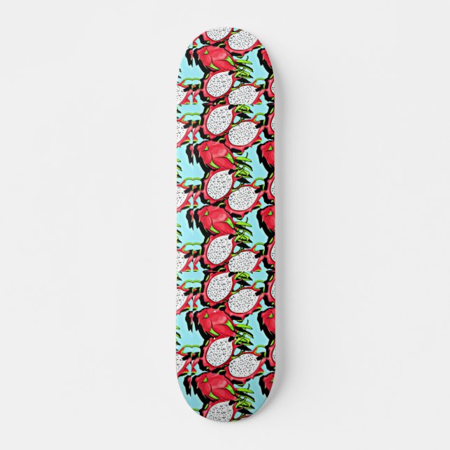 röd drakfrukt mini skateboard bräda 18,5 cm (Framsida)