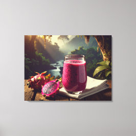 RÖD DRAKFRUKT (Venus Pitahaya) - EXOTISKA FRUKTER Canvastryck