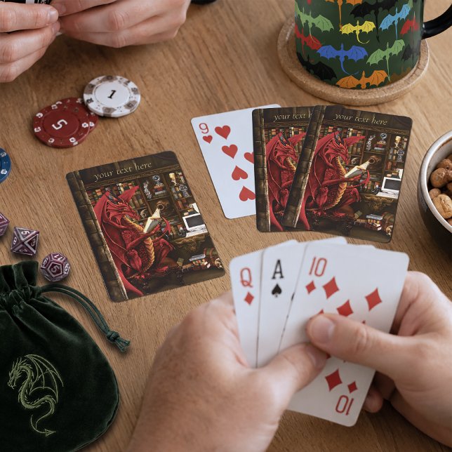 Röd Drakpodcast Fantasi Casinokort (Skapare uppladdad)