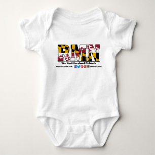 Röd dräkt för Maryland logotypbebis Tee Shirt