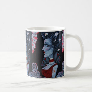 Röd drottning av konst för fantasi för hjärtaA Kaffemugg
