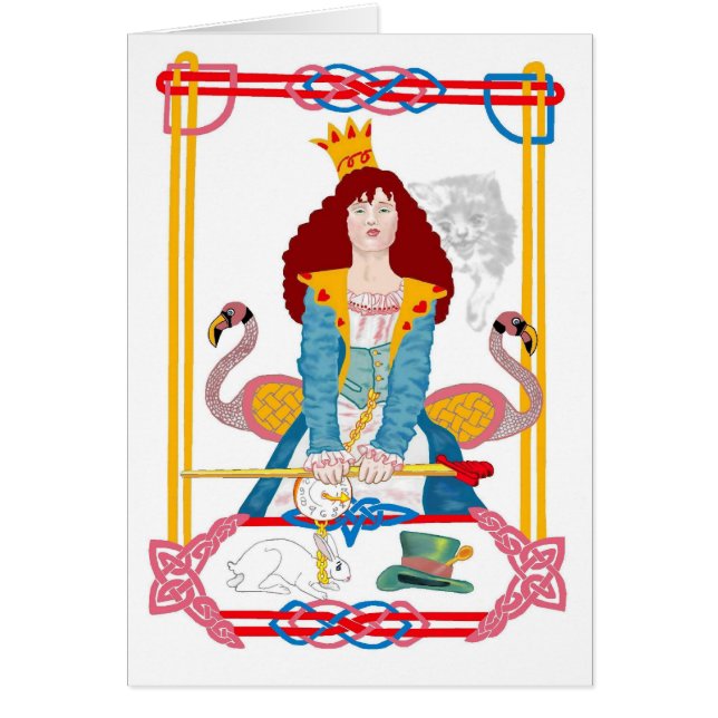 Röd drottning hälsningskort (Framsidan)