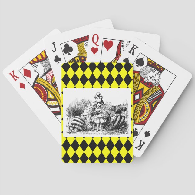 Röd drottning/vitdrottning-/Alice kort Kortlek (Baksidan)