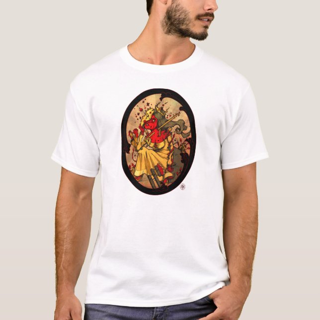 Röd drottningutslagsplats t-shirt (Framsida)