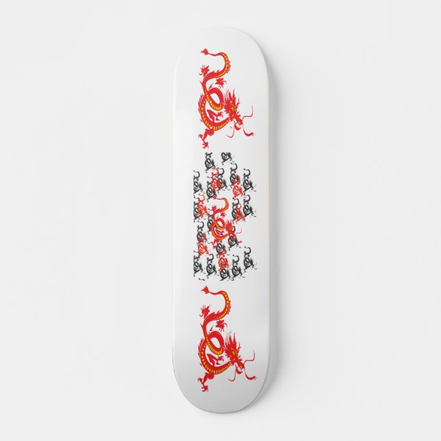 Röd dryck/kinesiskt nyår skateboard bräda 20 cm (Framsida)