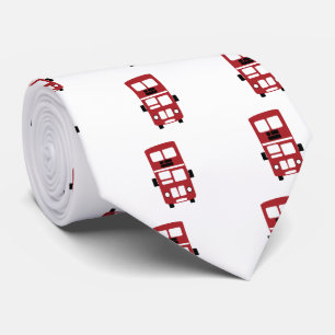 Röd dubbla decker buss anpassningsbar slips
