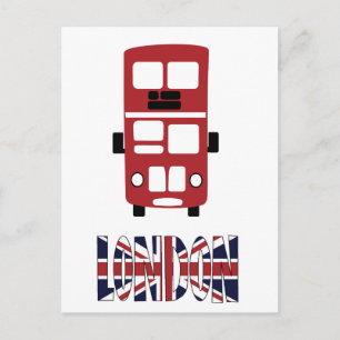 Röd dubbla decker buss London-vykort Vykort