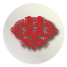 Röd dubbla lycka kinesiska Bröllop