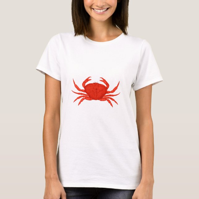 Röd Dungeness krabbalogotyp T-shirt (Framsida)