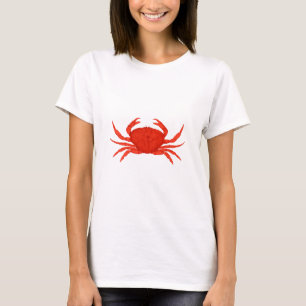 Röd Dungeness krabbalogotyp Tee