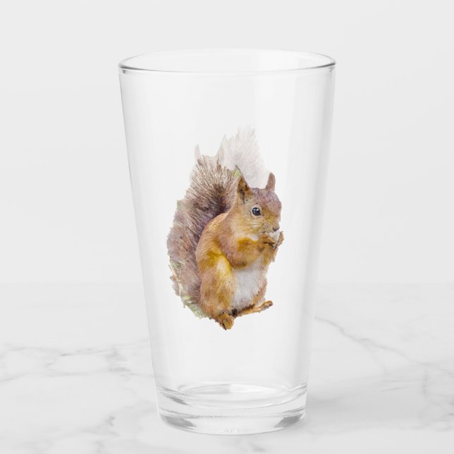 Röd ekorfärg glaskopp (Framsida)