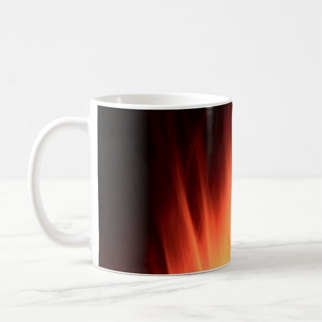 Röd eldillustration kaffemugg (Vänster)