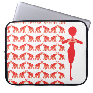 Röd elefant laptop fodral