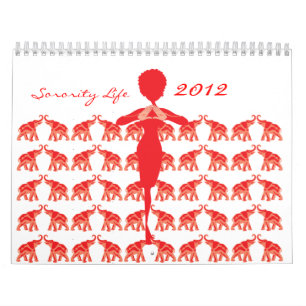 Röd elefantkalender kalender