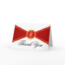 Röd Elegans Monogram