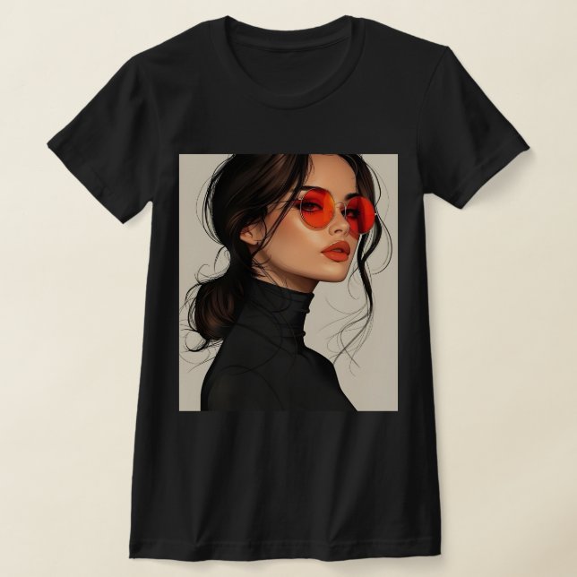 Röd elegans t shirt (Laydown)