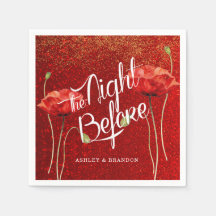 Röd Elegant Glitter natten före blöjor