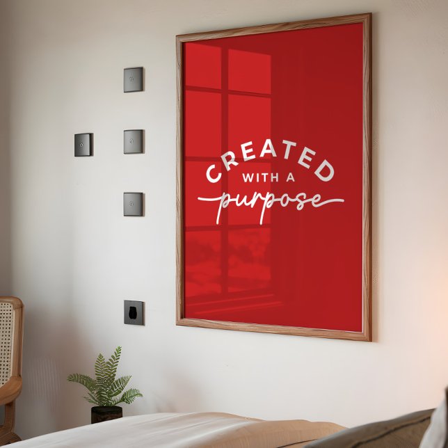 Röd Elegant Kristet Citat Poster (Skapare uppladdad)