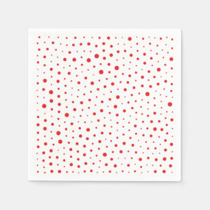 Röd elegant modern polka dots - skräddarsy BG Pappersservett