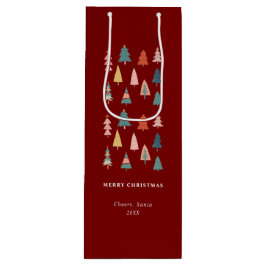 Röd Elegant Modern uppsättning Grönt Julgranar