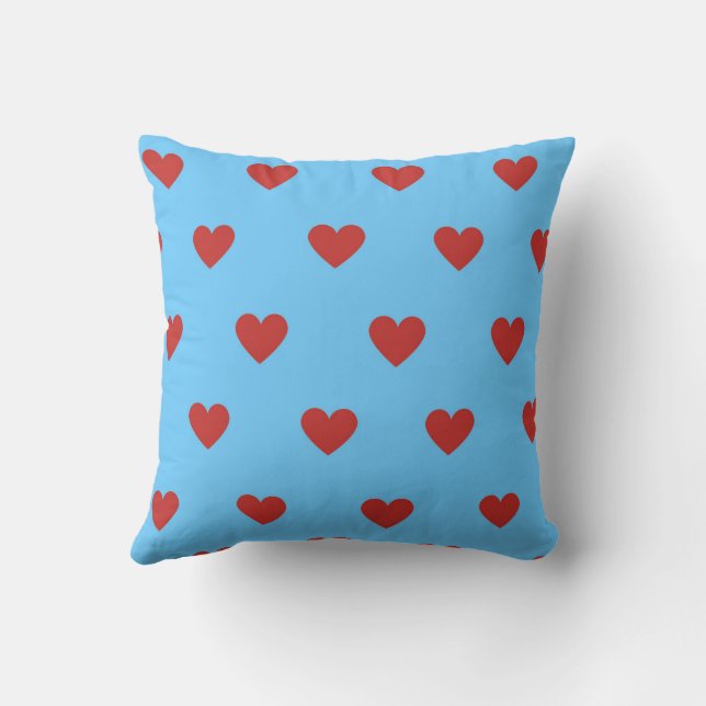 Röd Elegant Söt Mysig Modern Romantisk Chic Hjärta Kudde (Baksida)
