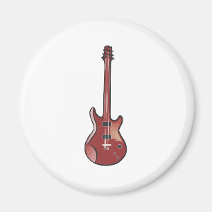 Röd elektrisk gitarr magnet