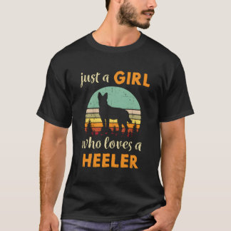 Röd eller blå Heeler australiska boskapskägget Hun T Shirt