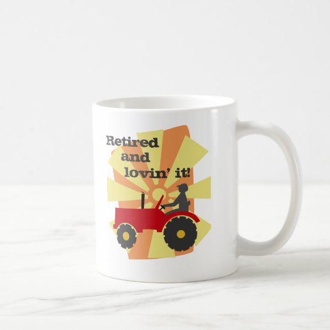 Röd eller grön traktorpensionmugg kaffemugg (Höger)
