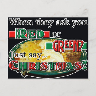 Röd eller Grönt eller jul? Helg Vykort