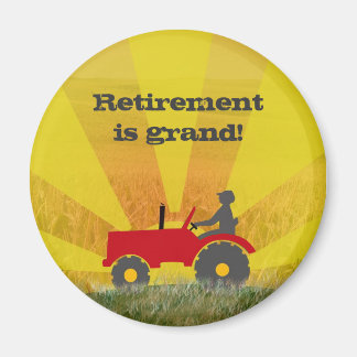 Röd- eller Grönt Tractor Pension Magnet