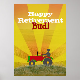 Röd eller Grönt Traktor Pension Poster