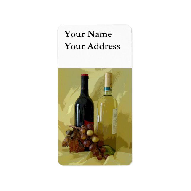 Röd eller vit adressetikett (Framsidan)