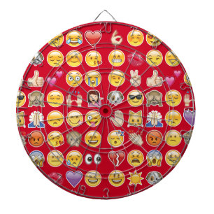 röd emoji darttavla