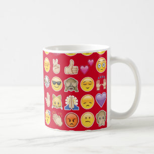 röd emoji kaffemugg