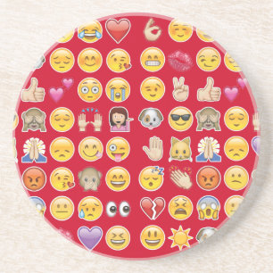 röd emoji underlägg
