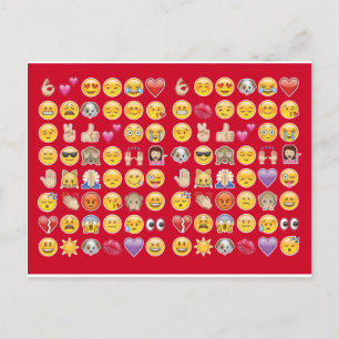 röd emoji vykort