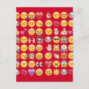 röd emoji vykort