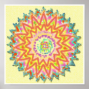 RÖD energi som Sparkling läka Chakra Poster