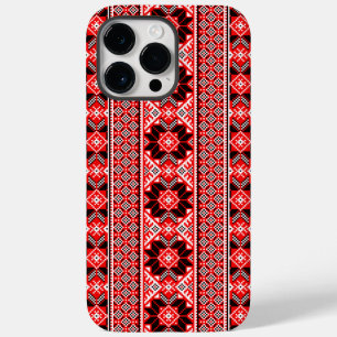 Röd etnisk traditionell ukrainsk prydnad