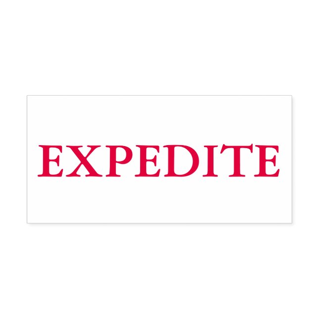Röd expediera självfärgande stämpel (Design)
