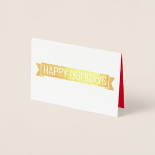 röd fågel i snö - Glad helg  Folierat Kort