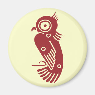 Röd fågel magnet