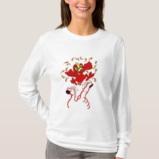 Röd fågel t-shirt