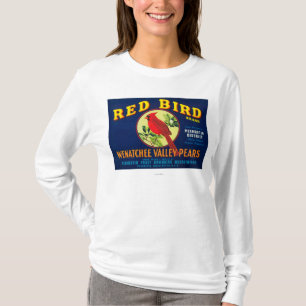 Röd fågelPearlåda LabelPashastin, WA Tee Shirt