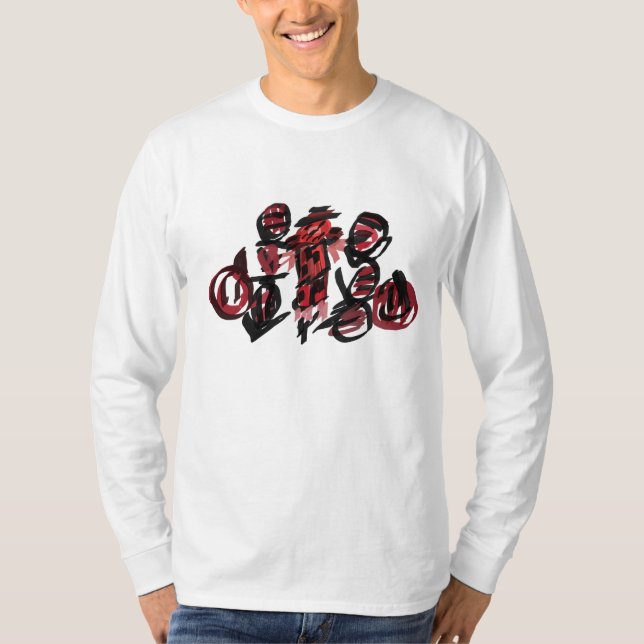 Röd Fågelskrämma höst  T Shirt (Framsida)