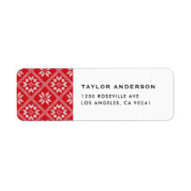 Röd Fair Isle-stickad tröja Mönster jul