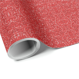 Röd Falsk Glitter Presentpapper