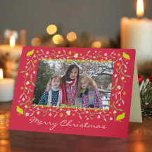 Röd familjefokristmas mistletostjärna