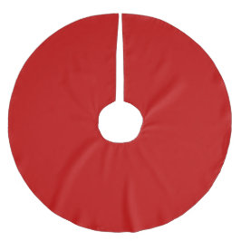 Röd färg julgransmatta borstad polyester