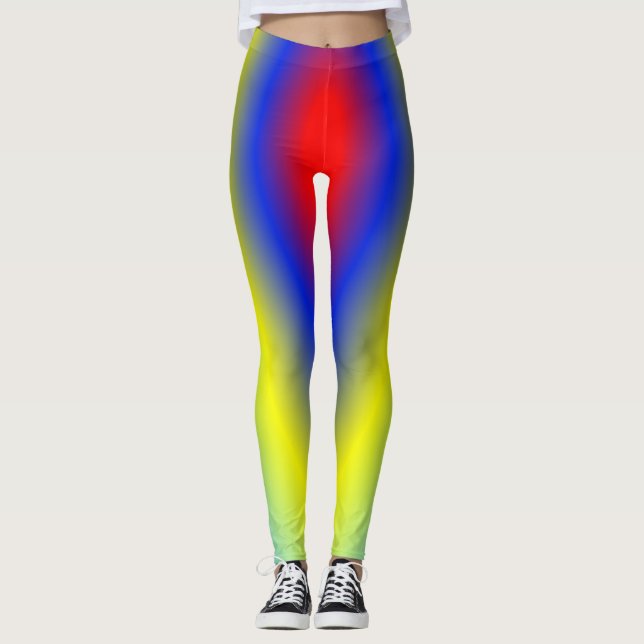 Röd Färg Leggings (Framsida)